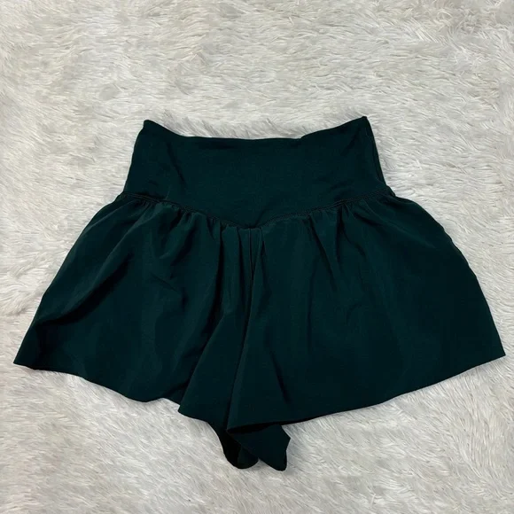 Aerie Crossover Flowy Stretch Shorts in Forest Green - Picture 6 of 6